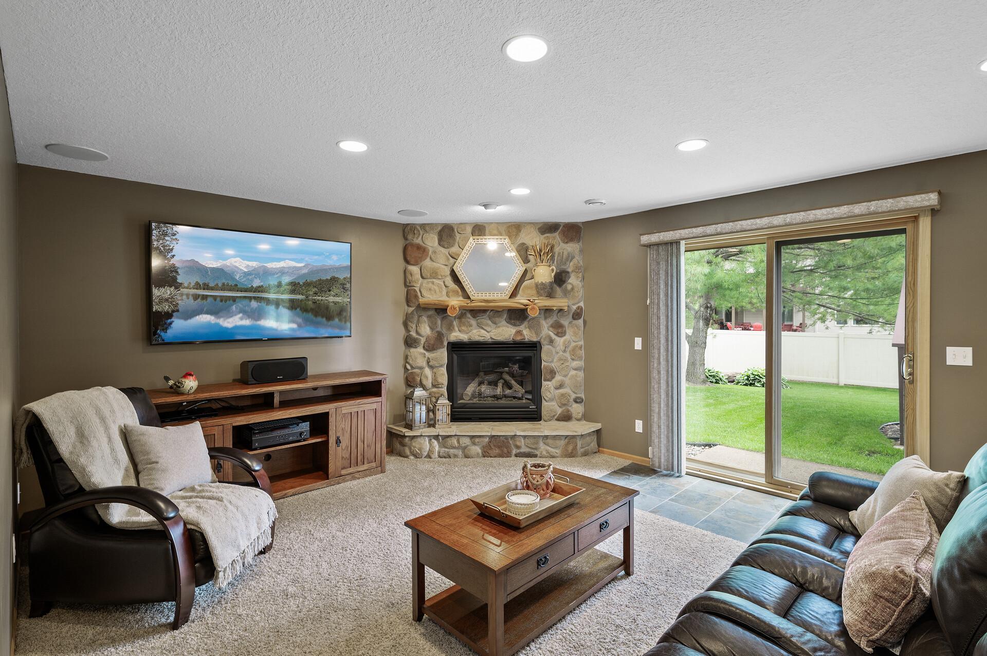 Walk out basement , easy to get to the large lush backyard.