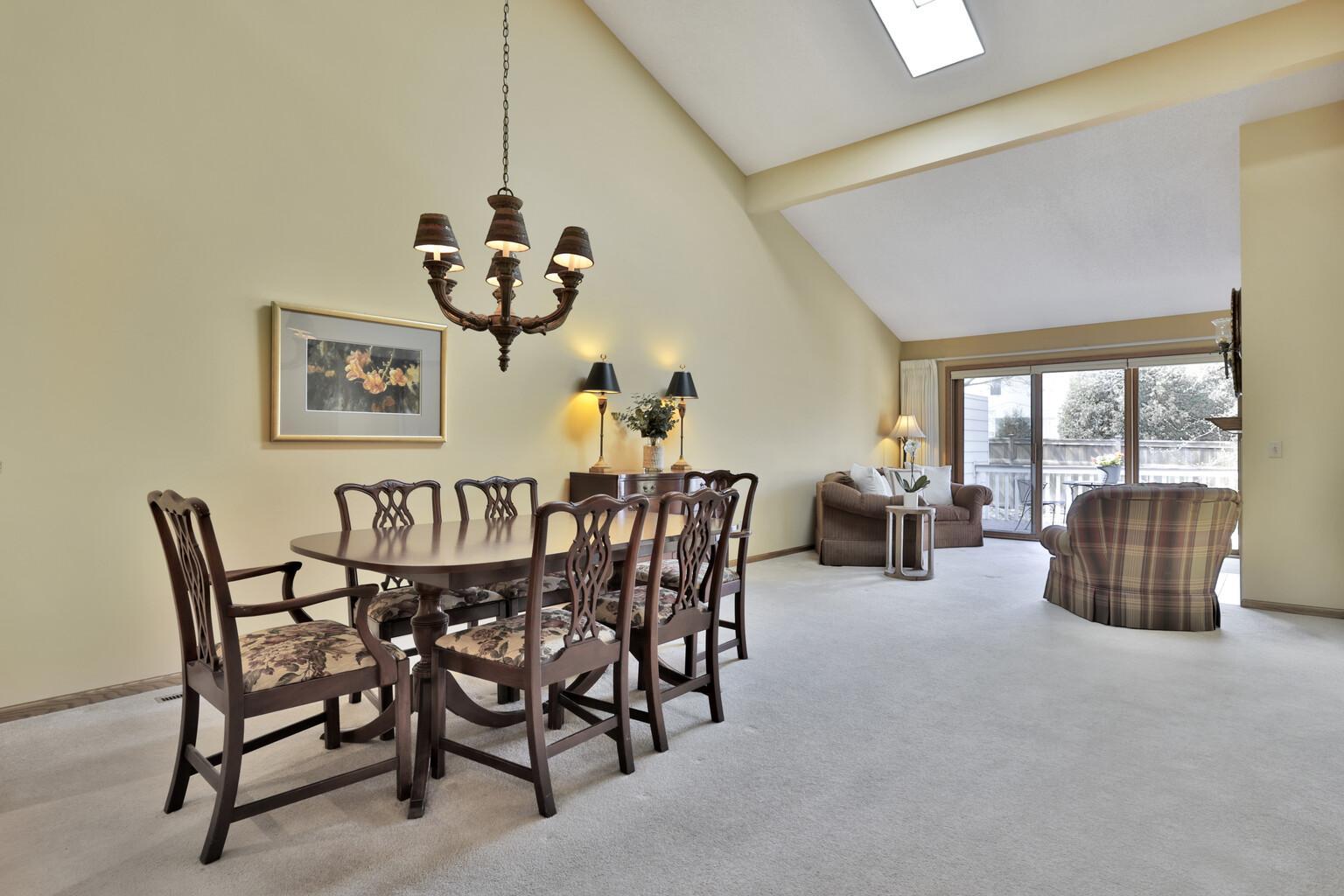 vaulted dining room