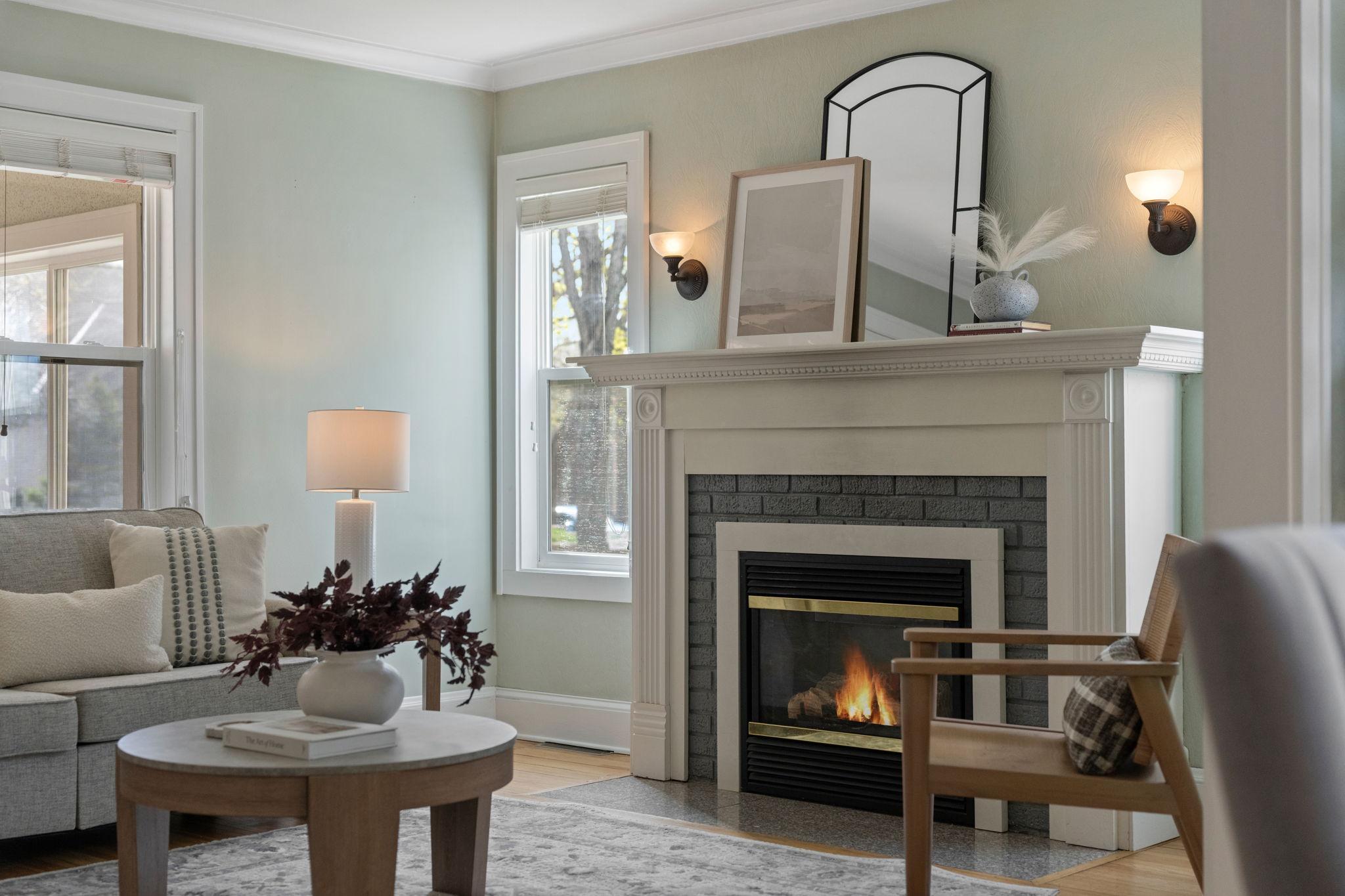 Gas Fireplace.