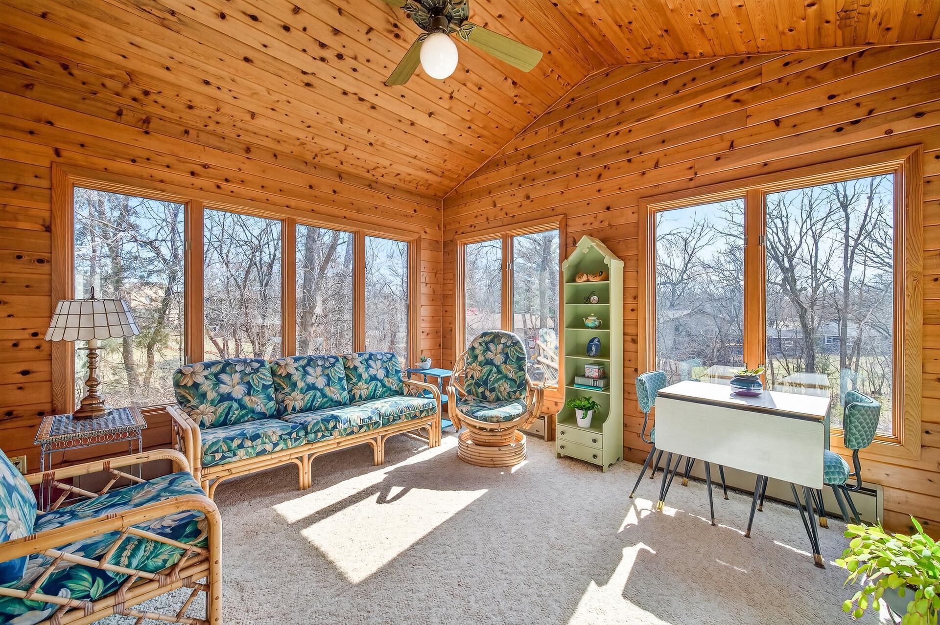 Your year-round retreat with peaceful views of the backyard