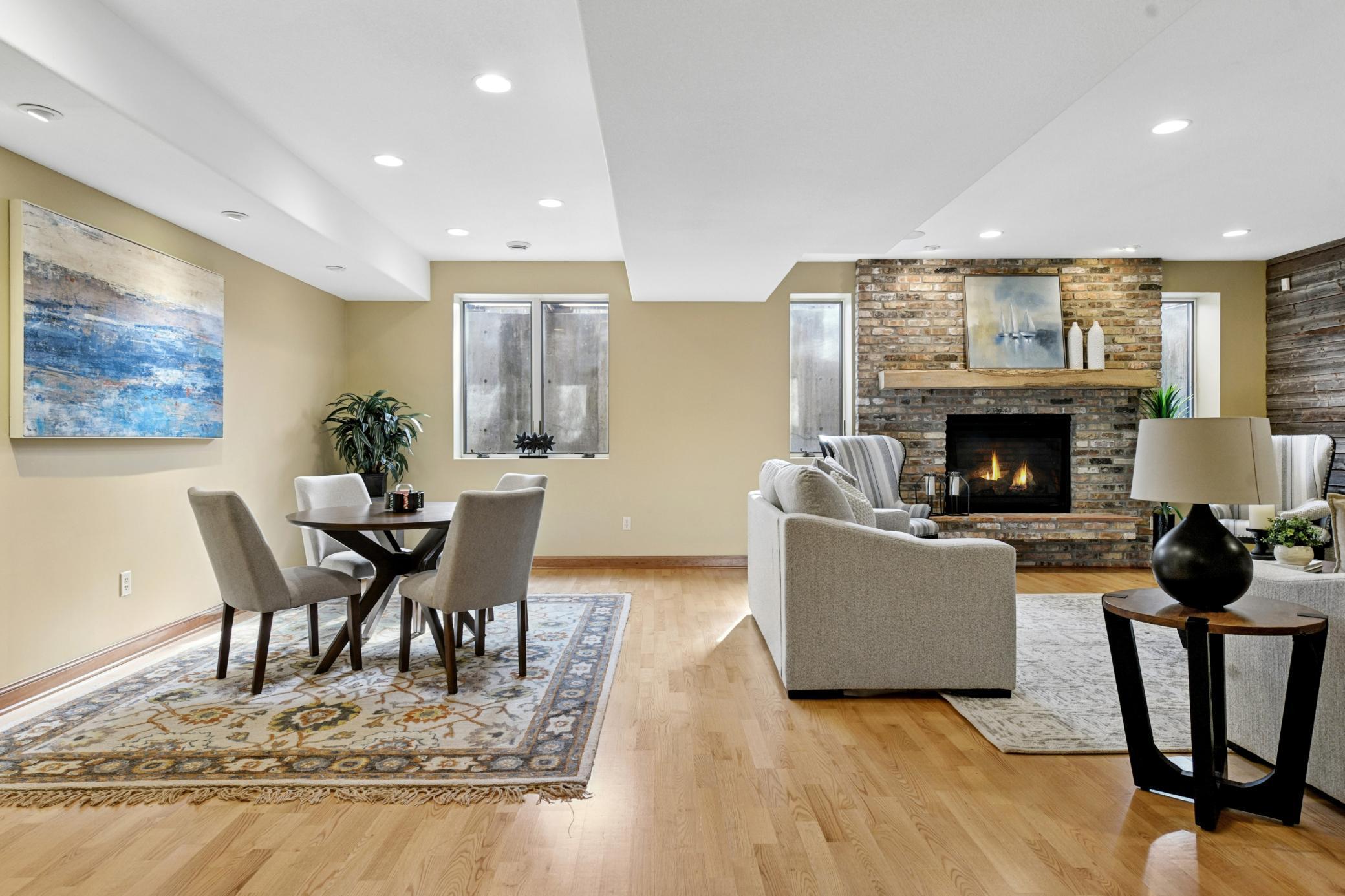 Multiple egress windows help light up this area