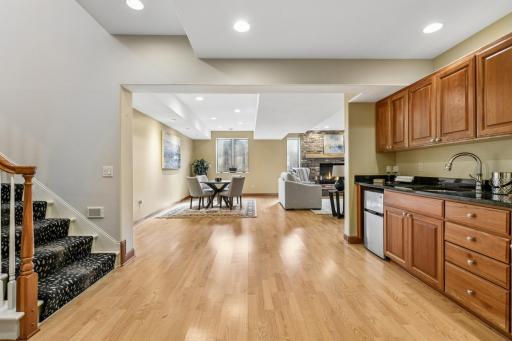 The lower-level is a delightful versatile space