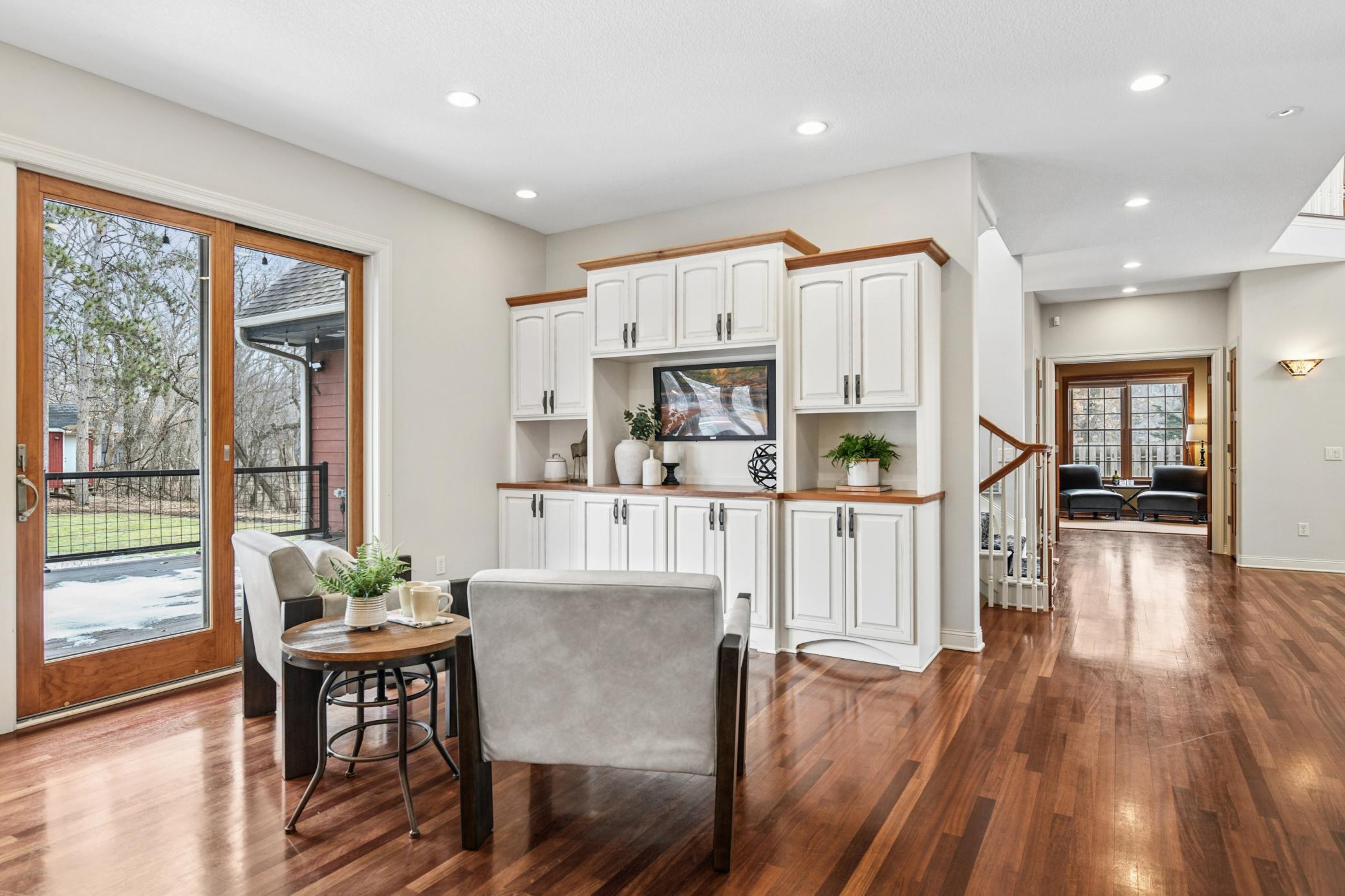 Catch the game and relax in this lounge area off the kitchen or add a small dining table and turn this space into a more casual eat-in area