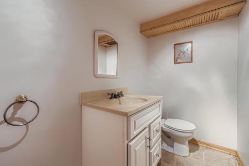 Half bath in the lower level is a great to have. You can relax or workout in the flex room and do not have to go upstairs to use a bathroom