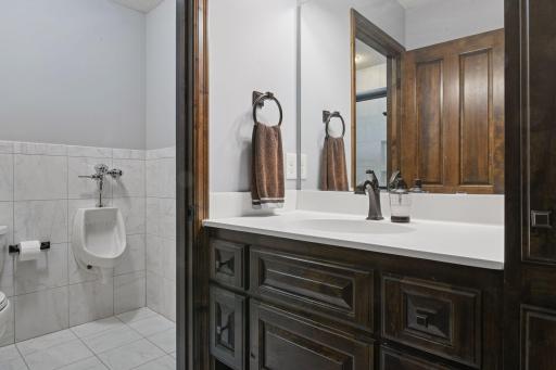 Two of the bedrooms share a 3/4 Jack and Jill bathroom - each room enjoys it's own private vanity.