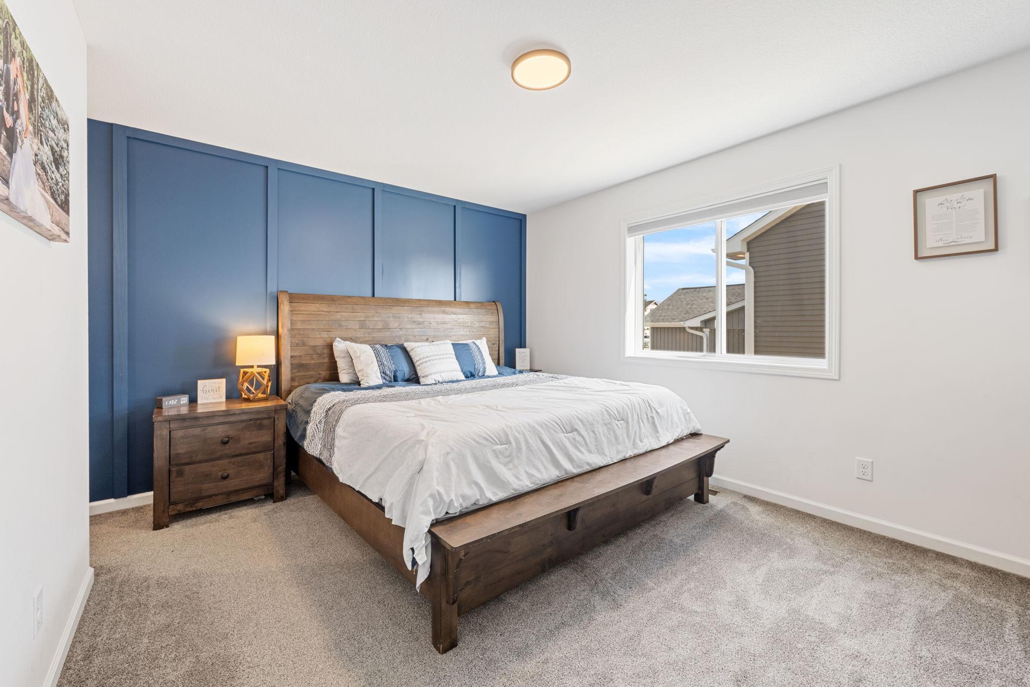 Escape to your primary bedroom retreat with walk-in closet and private 3/4 bathr.