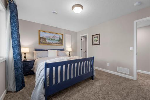 The 5th bedroom in the lower level has a walk-in closet.