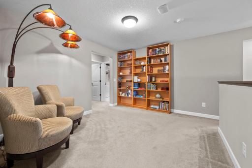 Up the stairs is a large flex space!