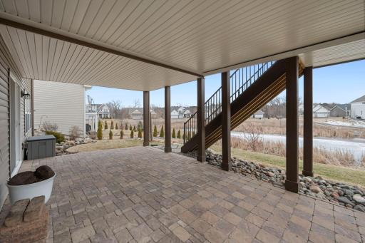 The patio stays sheltered from the elements.