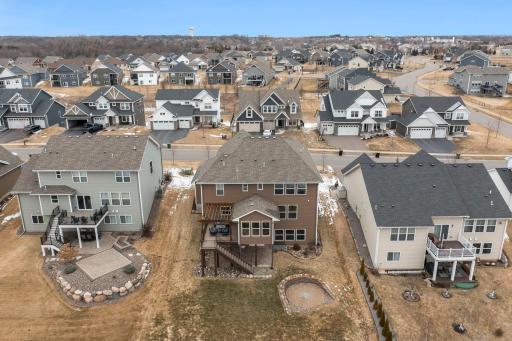 Aerial view of the back of 17649 51st St NE, Otsego.
