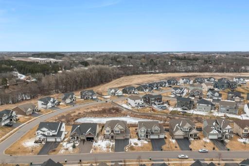 Aerial view of the front of 17649 51st St NE, Otsego.