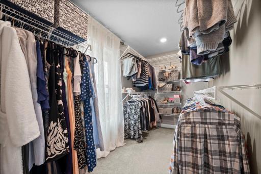One of the walk-in closets for the primary bedroom.