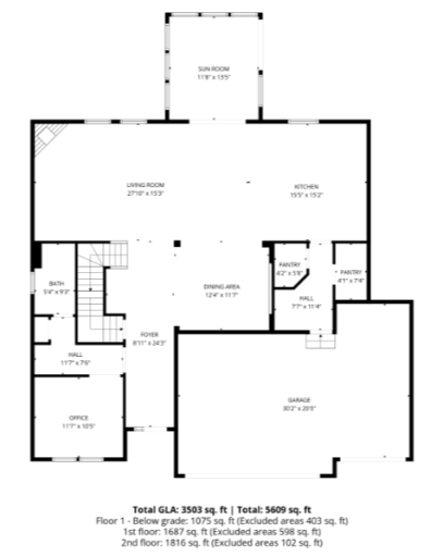 Floorplan Main Level.
