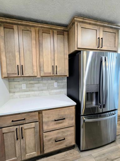The backsplash adds the perfect accent to the kitchen!