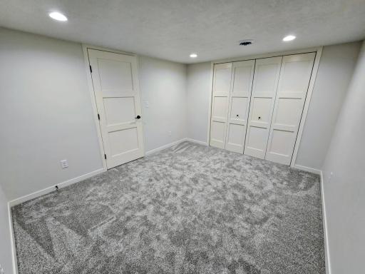 Recessed lighting and closet