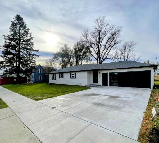 New sewer line from house to street- LOTS of new concrete! New concrete in the garage, driveway, and sidewalk
