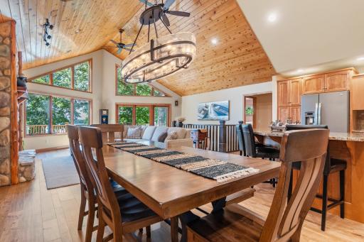 Natural light shines through in this open layout
