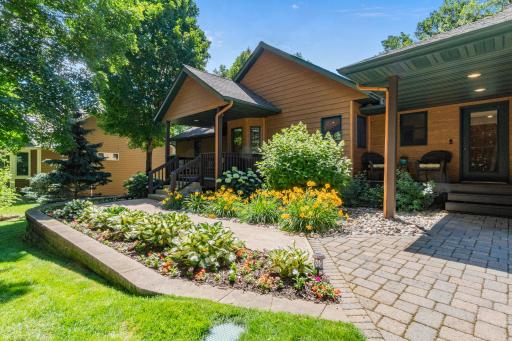 Gardening made easy with the a lake sprinkler system and drip line for the flower bed