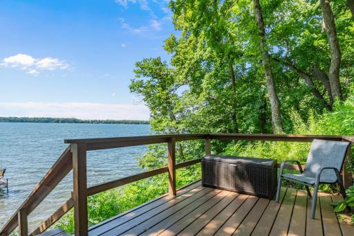 Relaxing spot to enjoy the soothing sounds of Lake Irene