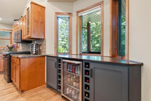Custom beverage center - perfect spot for your favorite drinks