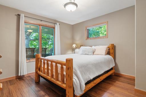 Bedroom #2 on the main level with beautiful lake views