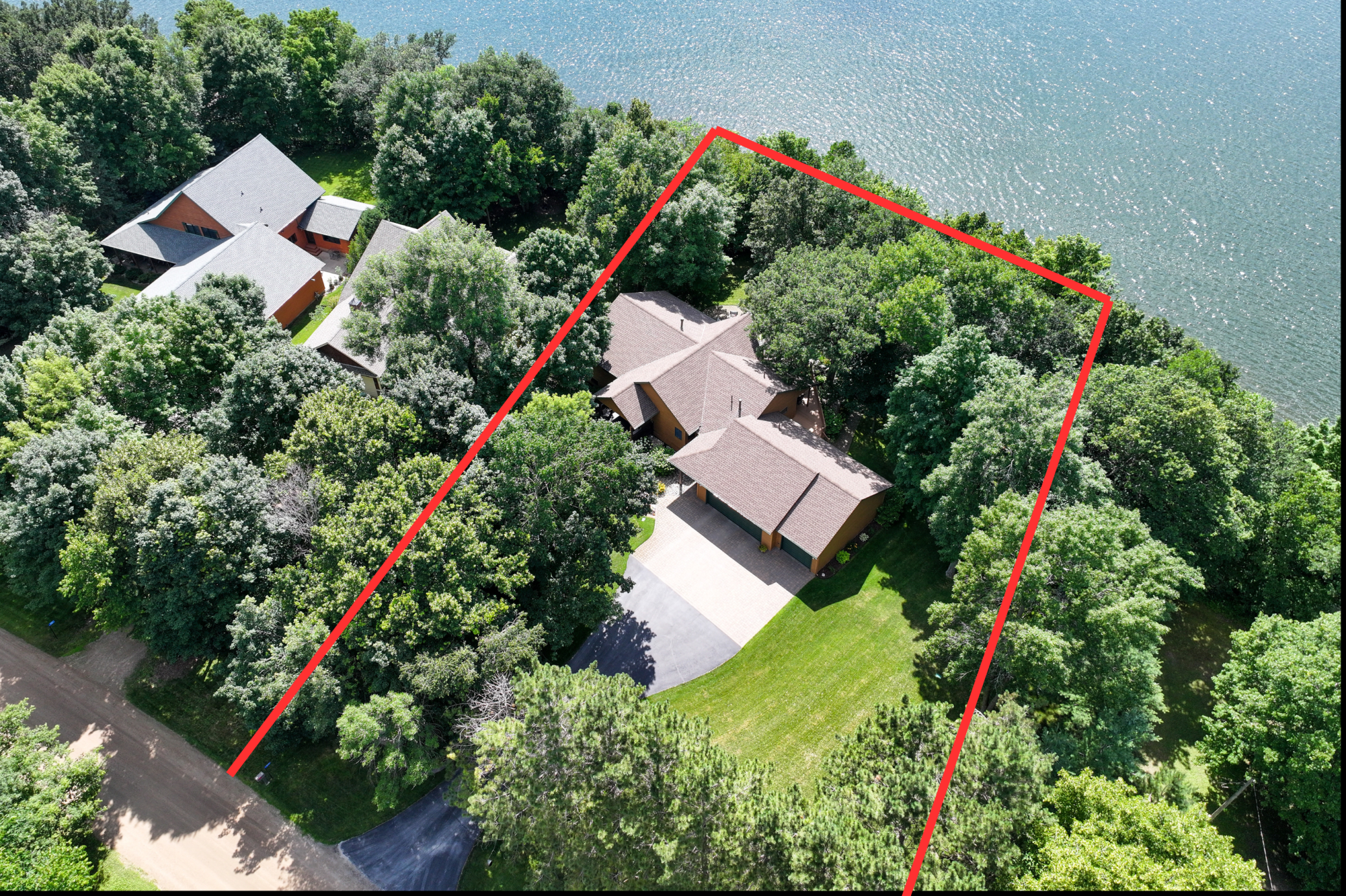 Approximate Property Lines - 102 ft of shoreline.