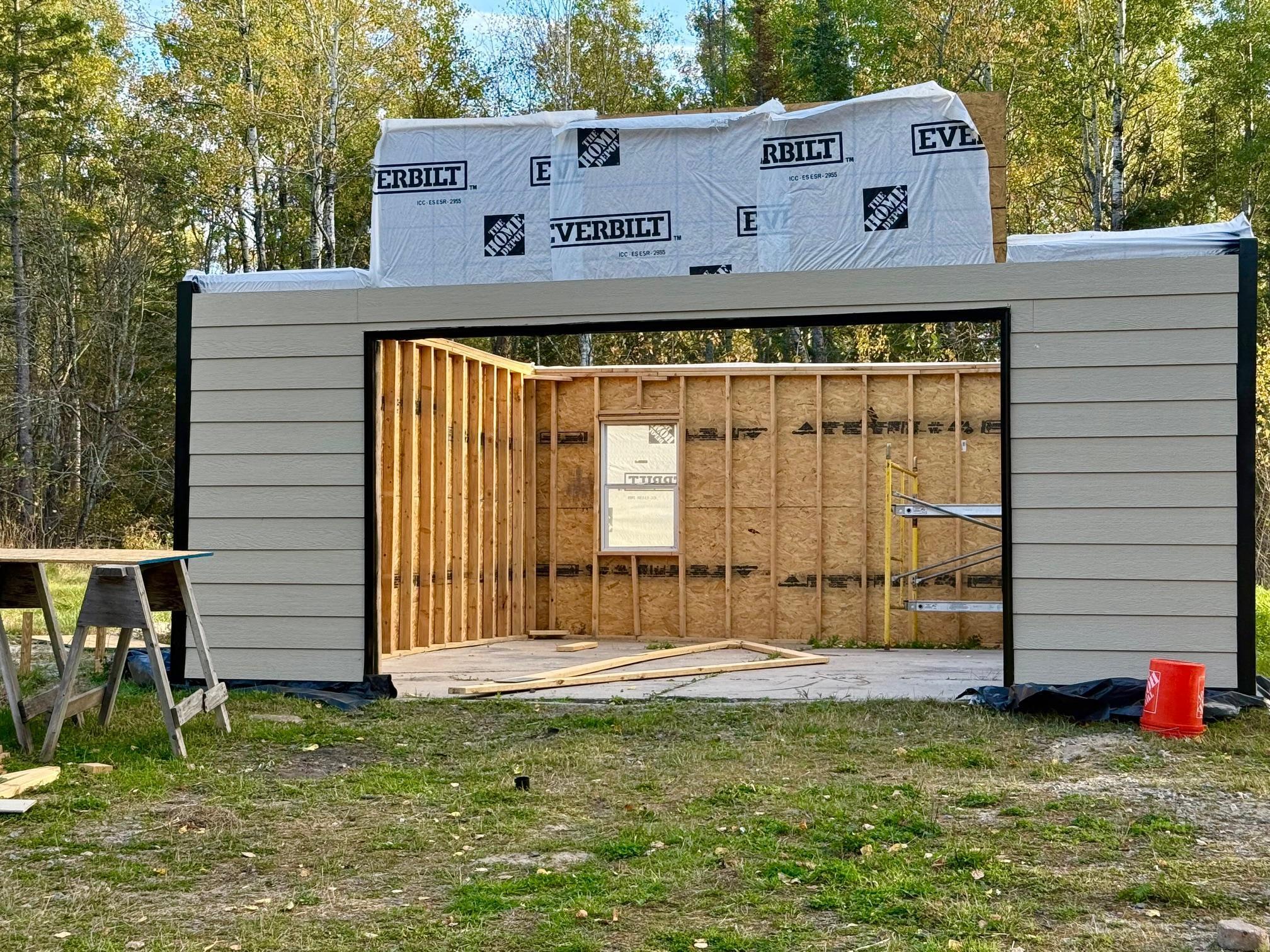 Garage in progress