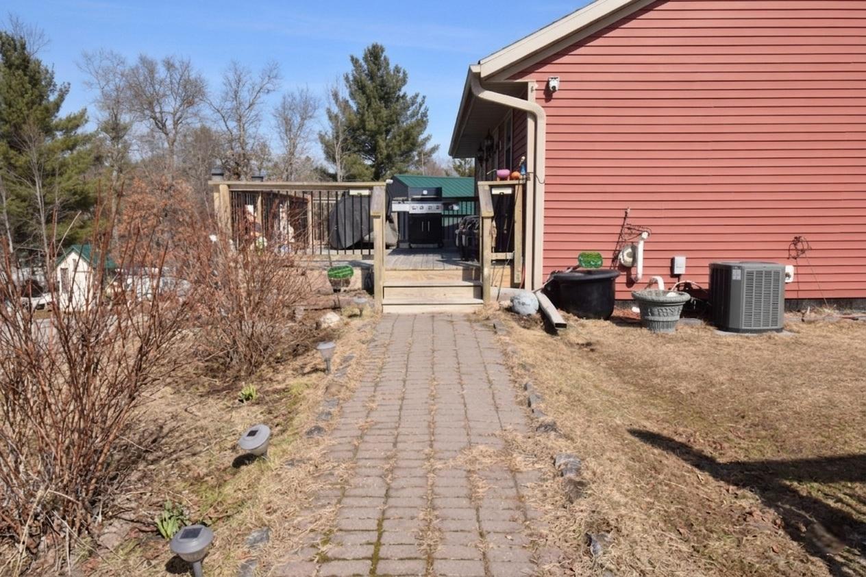 paver walkway to deck