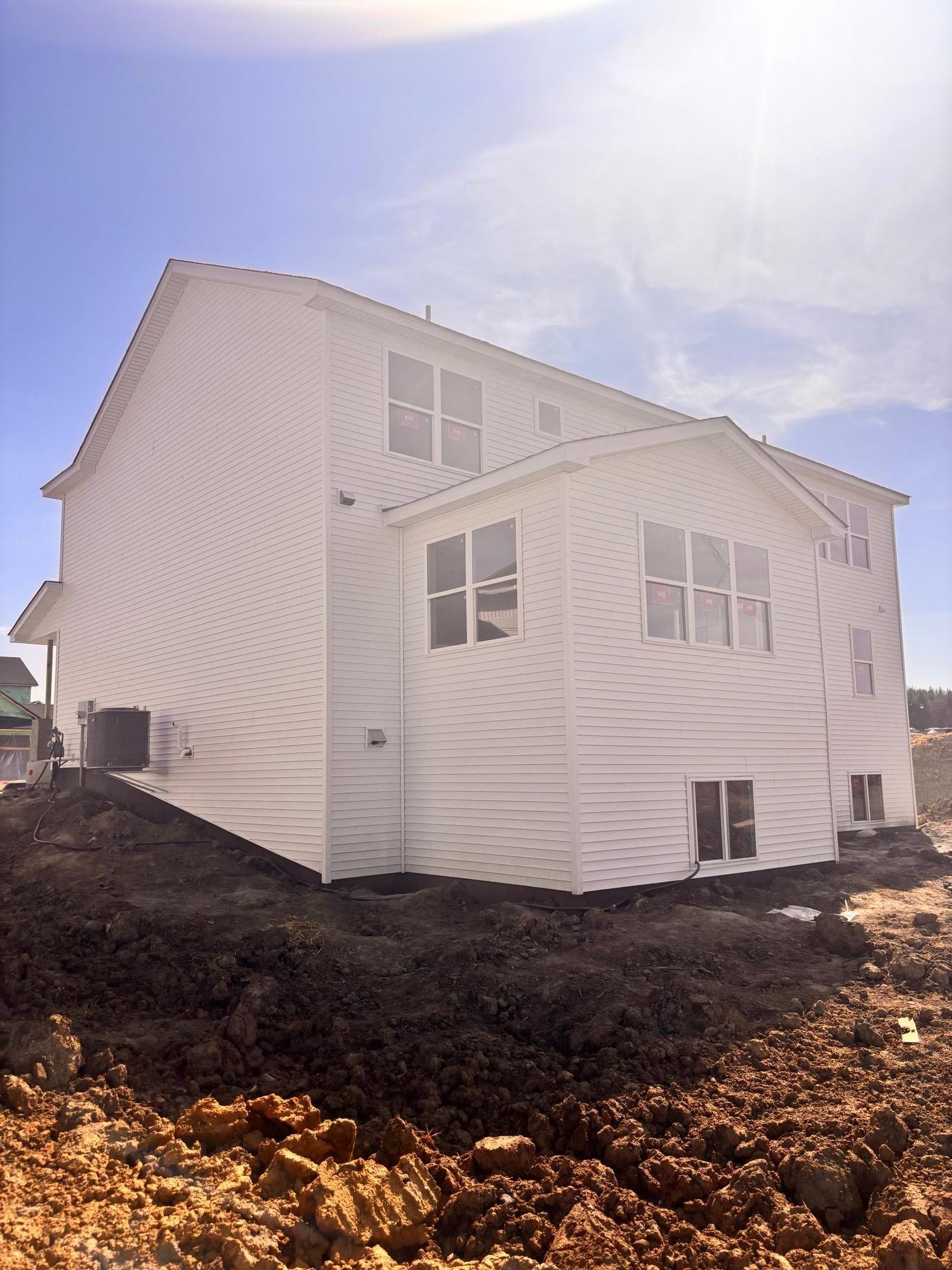 Progress photo of the actual home