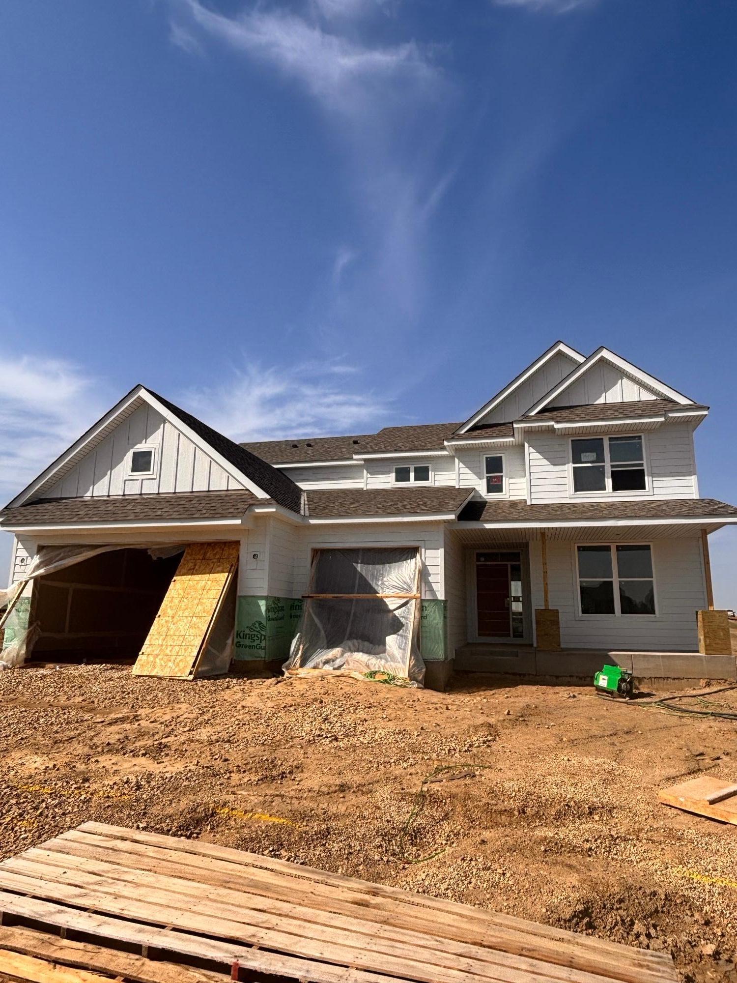 Progress photo of the actual home