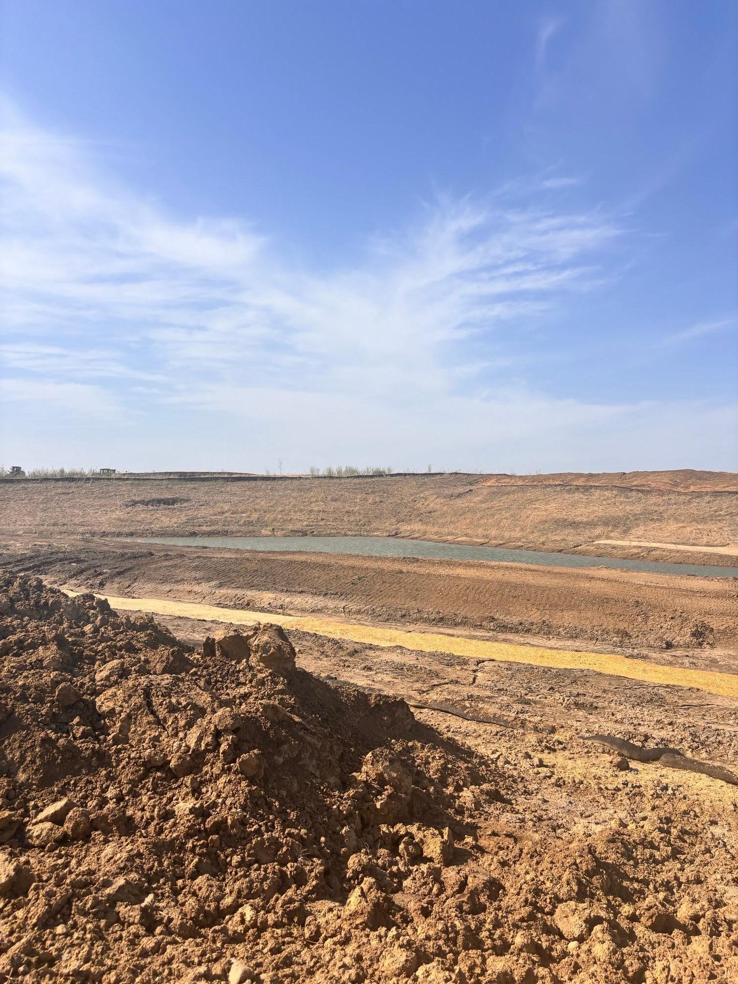 Progress photo of the actual yard