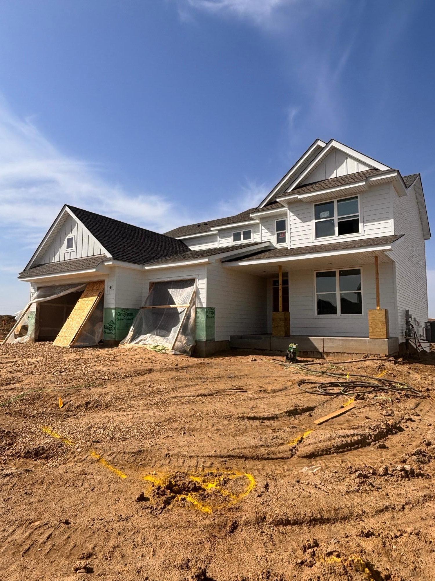 Progress photo of the actual home