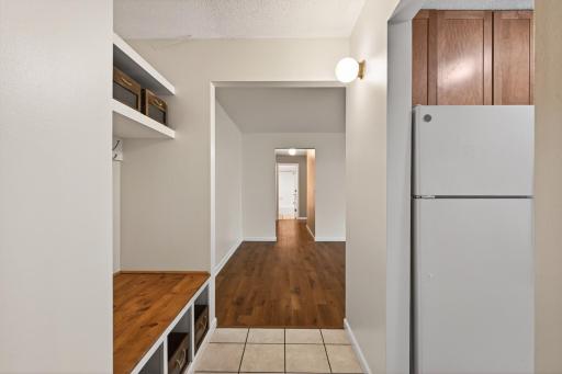 Nice Entryway with Coat Hooks and Storage