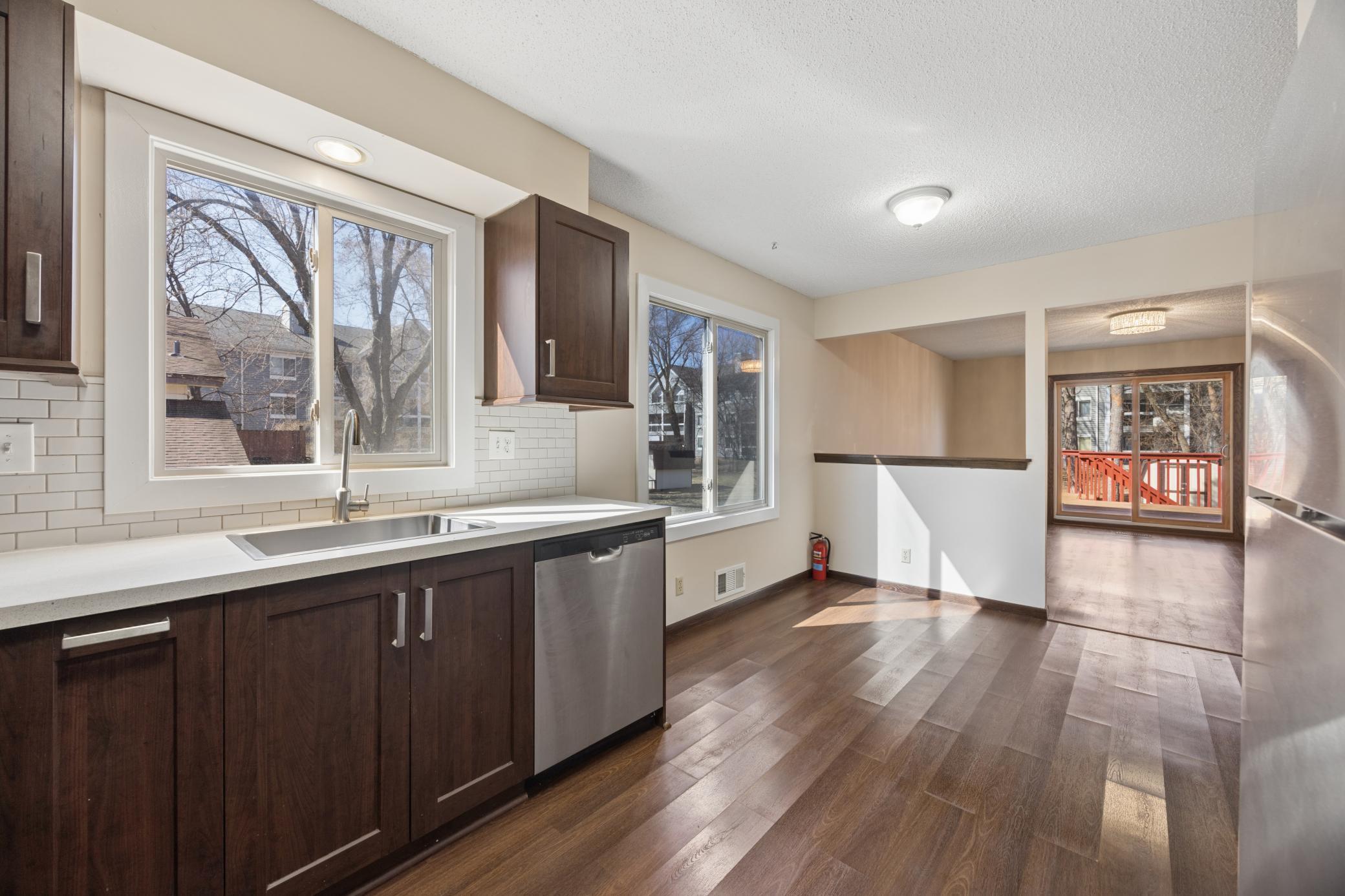 Reverse view of kitchen