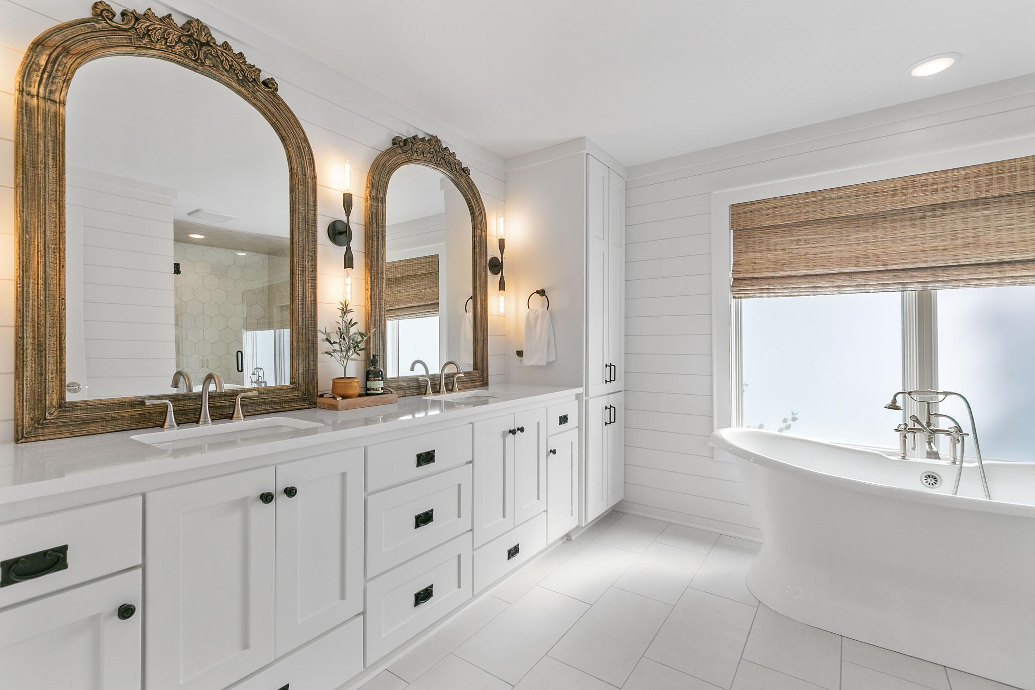 The primary bathroom with heated floors makes you feel like you are at a resort - lovely coastal touches and an elevated feel that is polished to perfection!