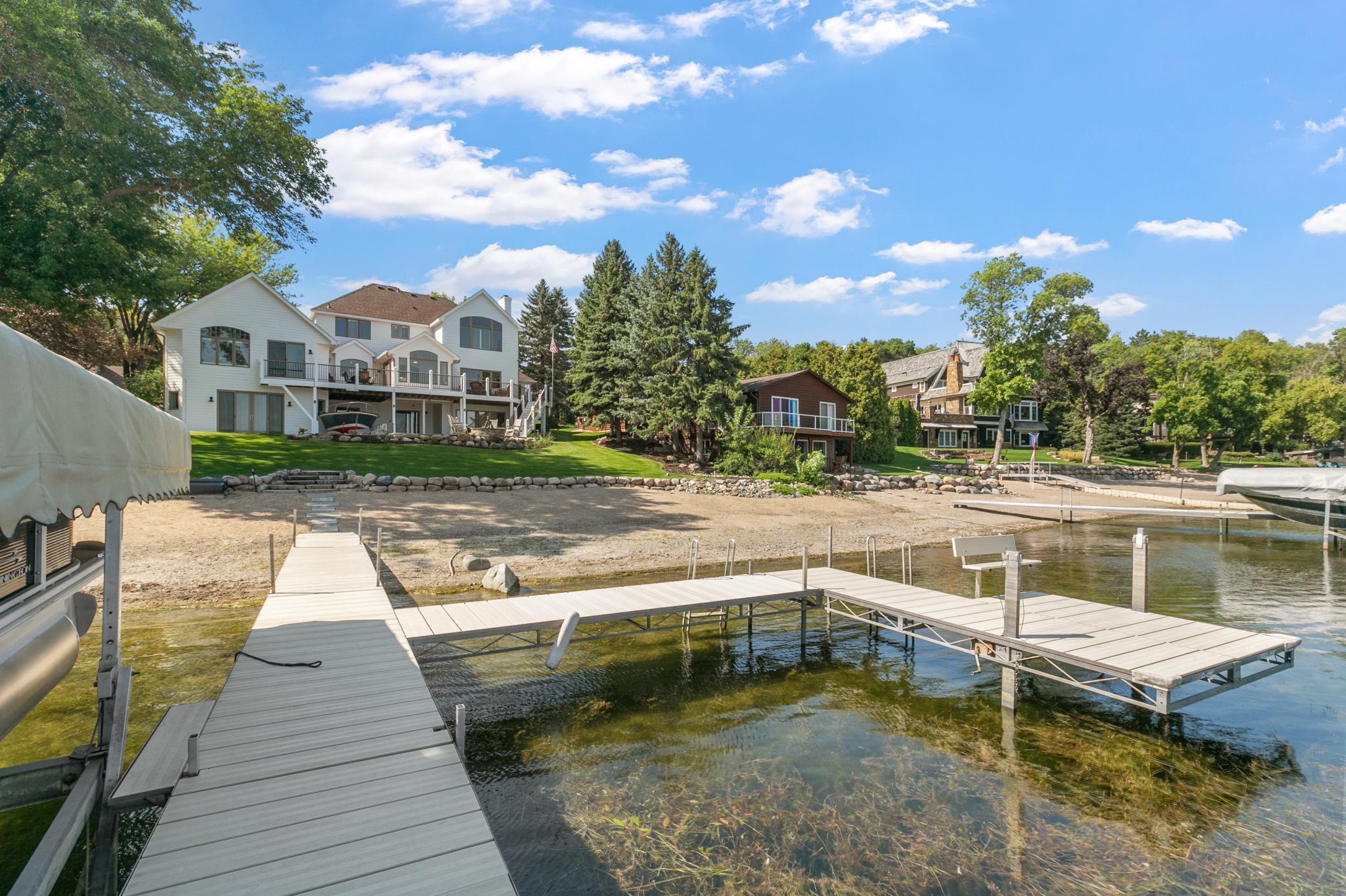 Private dock space offering plenty of room to keep your boat and enjoy long days out on the lake.