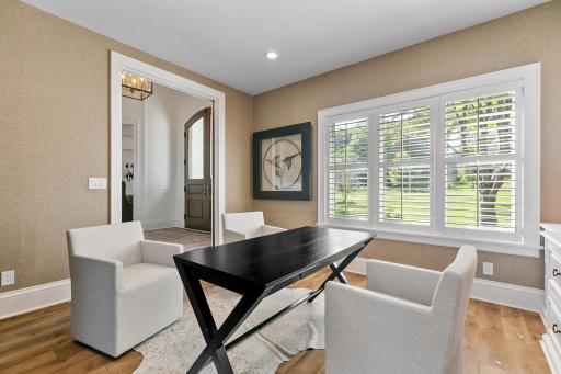 Dedicated main-level office just off the front door with privacy from the rest of the living space