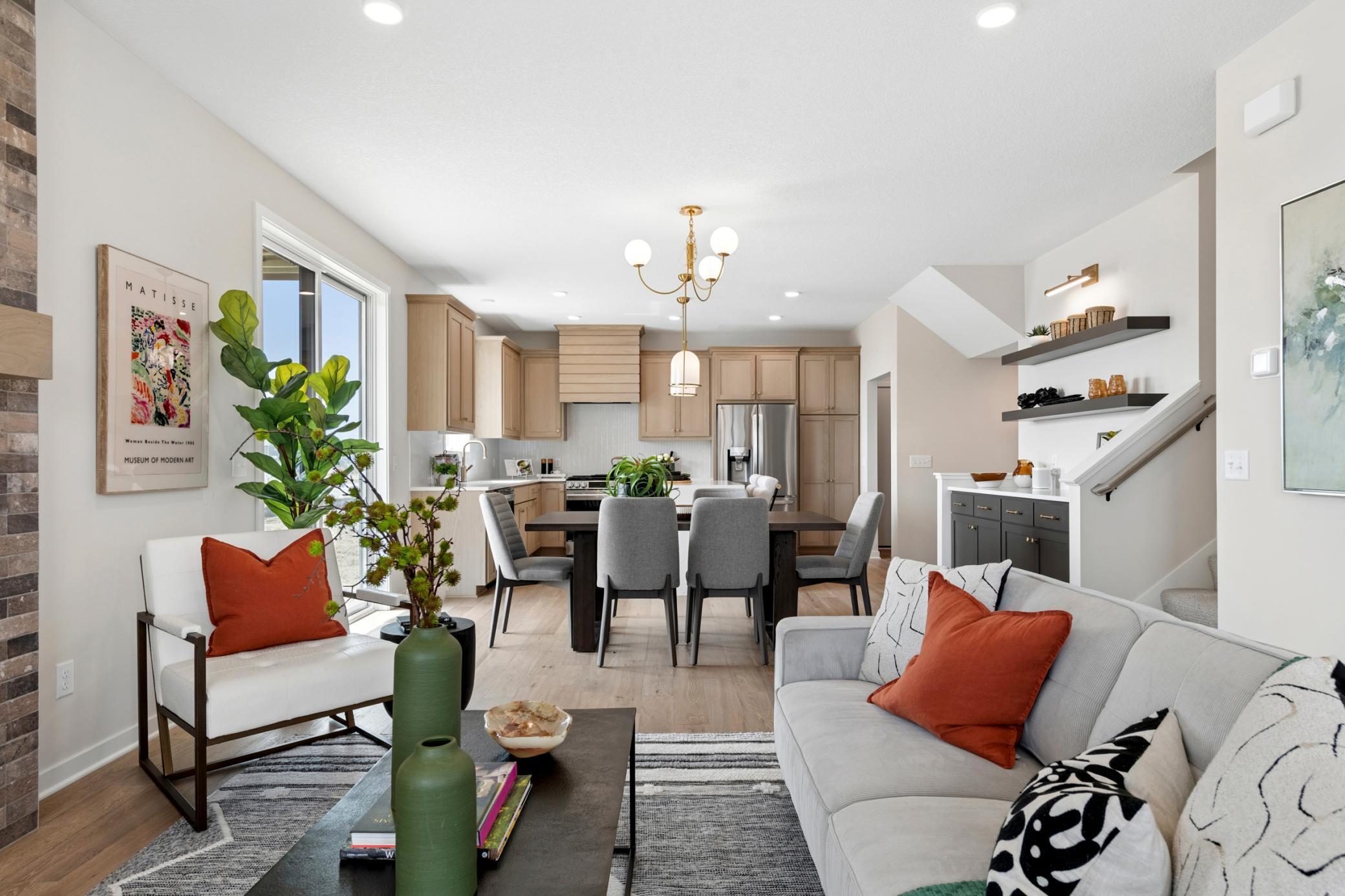 Open-concept layout—perfect for modern living and effortless entertaining. *Photos are of like home and may not depict actual home plan. Configurations, features, materials and finishes may contain options that are not included in the price.