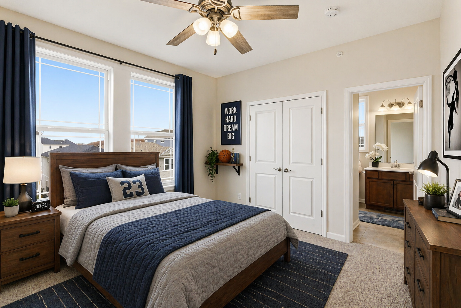 Virtually staged - 2nd level bedroom #2