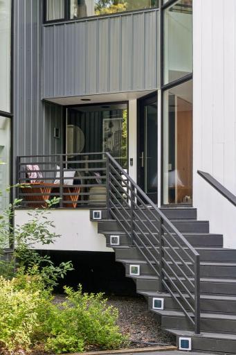 Clean lines, contemporary design, and an inviting entry create a welcoming first impression.