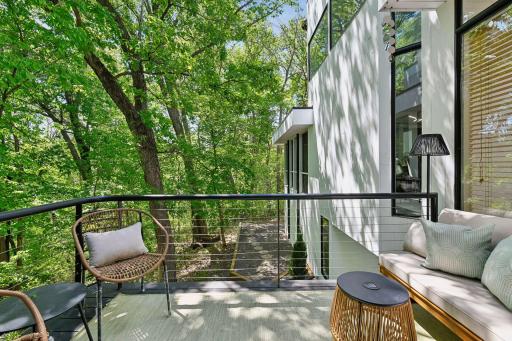Just off the Family Room, a private deck provides the perfect spot for grilling and enjoying the outdoors.