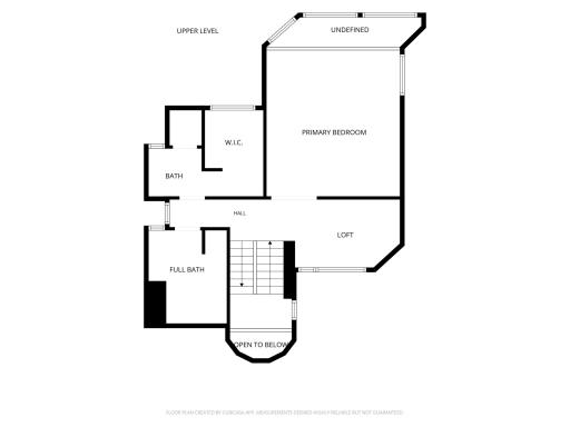 Upper Level Primary Suite Floor Plan.
