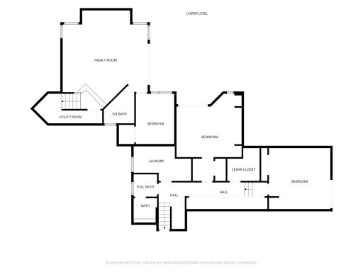 Lower Level Floor Plan showcasing the two wings.
