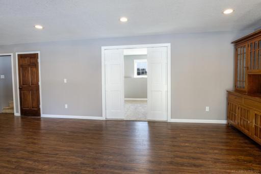 Family room looking into media room