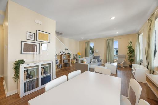 Dining/living - 2nd floor (photos of are of similar staged unit)