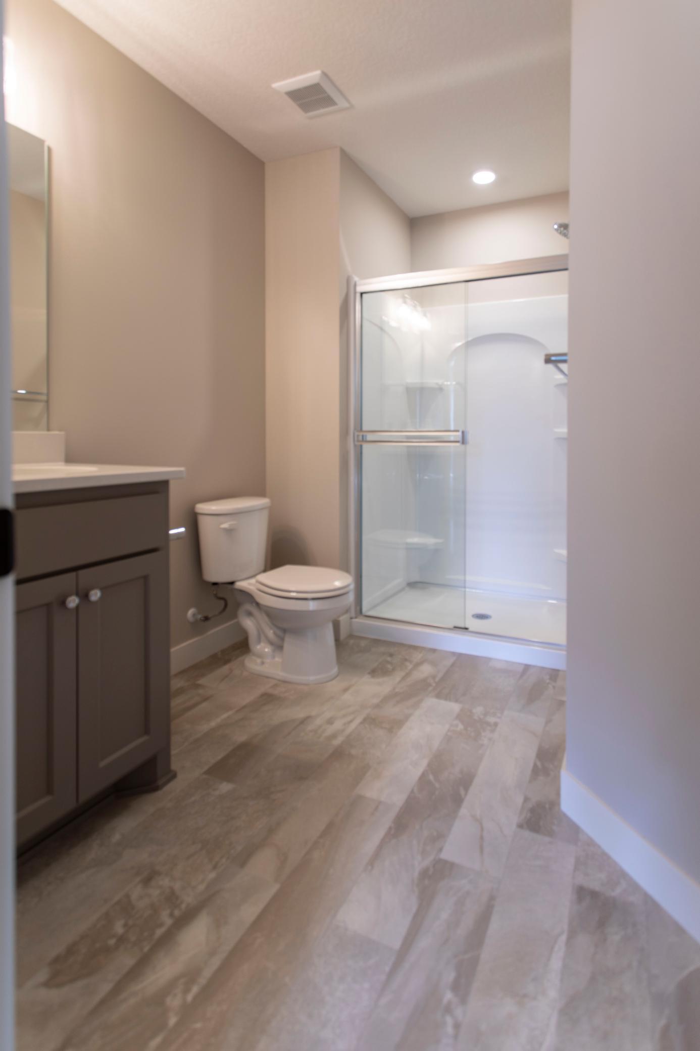 Lower level 3/4 bath