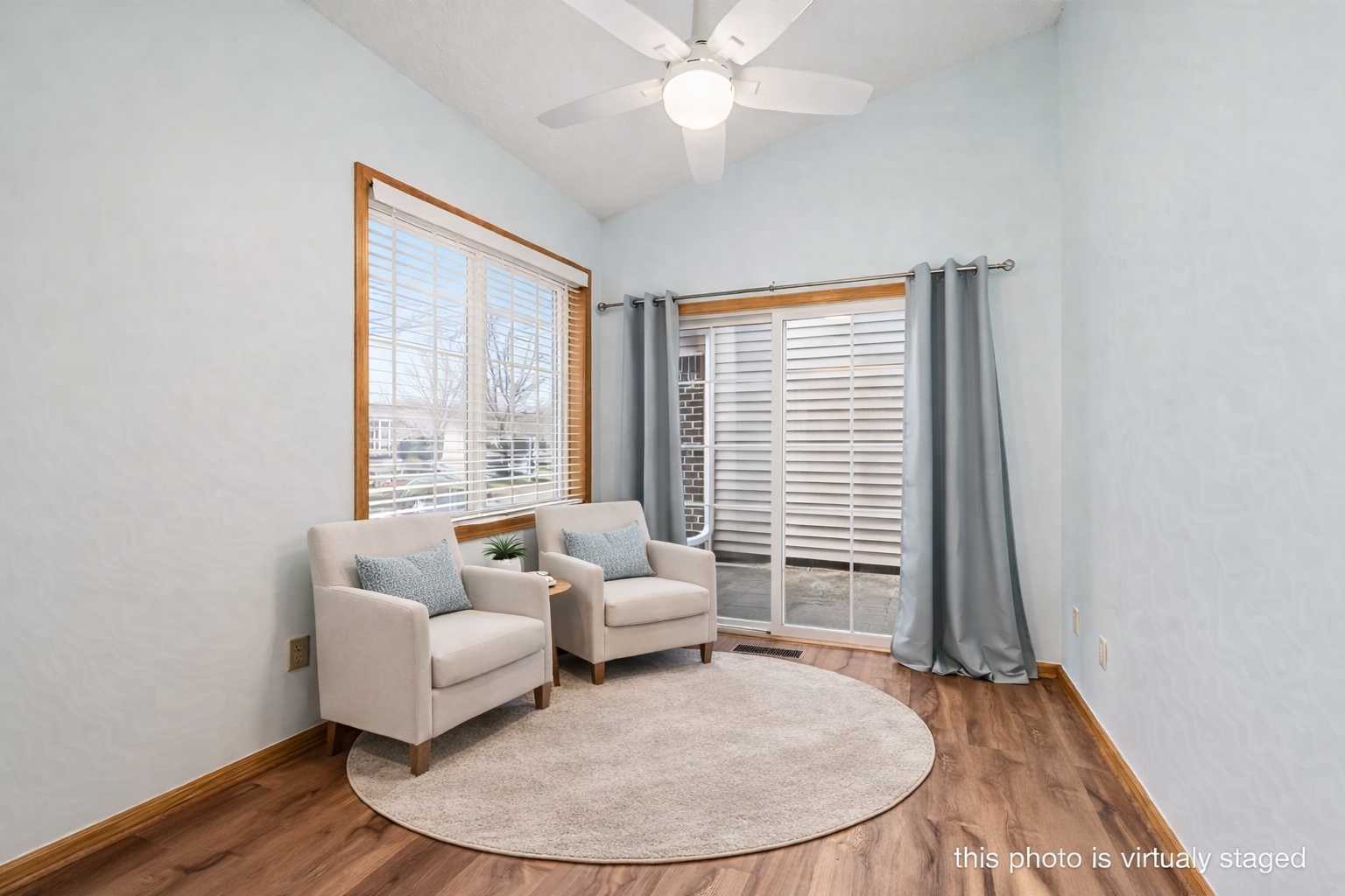 Sunroom leading to patio
