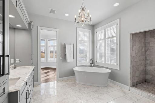 Spa-inspired bathroom with high-end finishes