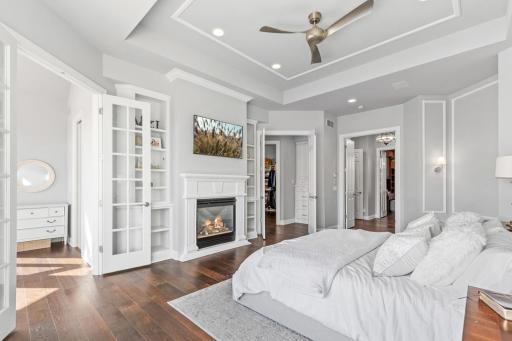 Featuring a cozy fireplace