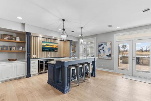 Full secondary kitchen + designer wet bar